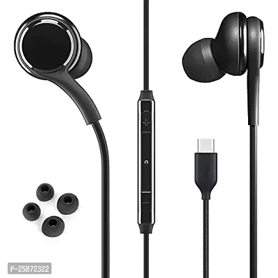 Earphones for Huawei Mate 40 RS Porsche Design Earphone Original Like Wired Stereo Deep Bass Head Hands-Free Headset Earbud with Built in-line Mic Call Answer/End Button (KC, Black)-thumb2