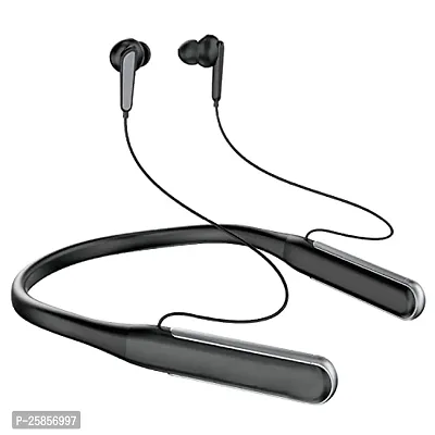 In-Ear Wireless S Bluetooth Headphones Earphones for Sam-Sung Galaxy F52 5G Original Sports Bluetooth Wireless Earphone with Deep Bass and Neckband Hands-Free Calling inbuilt With Mic, Extra Deep Bass Hands-Free Call/Music, Sports Earbuds, Sweatproof Mic Headphones with Long Battery Life and Flexible Headset (RKZ, S-335,BLACK)-thumb0