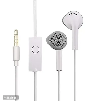 SHOPSBEST Wired BT S for ZTE Blade A71 Earphone Original Like Wired Stereo Deep Bass Head Hands-Free Headset Earbud with Built in-line Mic Call Answer/End Button (YS,WHT)-thumb0