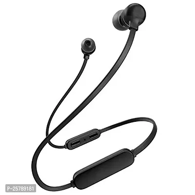 Wireless Bluetooth Headphones Earphones for Samsung Galaxy F13 Original Sports Bluetooth Wireless Earphone with Deep Bass and Neckband Hands-Free Calling inbuilt With Mic, Extra Deep Bass Hands-Free Call/Music, Sports Earbuds, Sweatproof Mic Headphones with Long Battery Life and Flexible Headset ( CM15,RKZ-335,BLACK)-thumb0