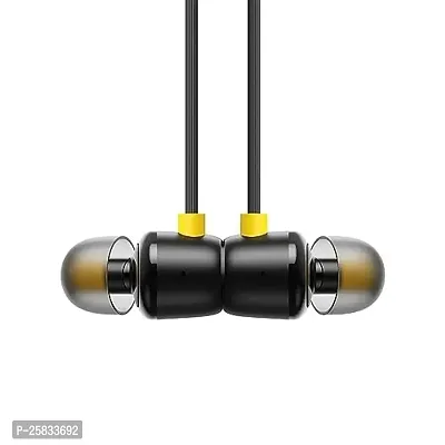 Earphones for Honor Play 5T Pro Earphone Original Like Wired Stereo Deep Bass Head Hands-free Headset Earbud With Built in-line Mic, With Premium Quality Good Sound Stereo Call Answer/End Button, Music 3.5mm Aux Audio Jack (ST6, BT-R20, Black)