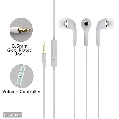 Earphones for vivo Y77e / vivo Y 77e (t1) Earphone Original Like Wired Stereo Deep Bass Head Hands-free Headset Earbud With Built in-line Mic, With Premium Quality Good Sound Stereo Call Answer/End Button, Music 3.5mm Aux Audio Jack (ST9, BT-YR, White)-thumb2