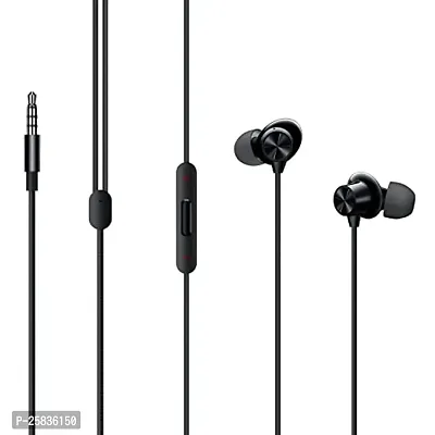 Earphones for ZTE Blade 11 Prime / ZTE Blade 11 Prime Earphone Original Like Wired Stereo Deep Bass Head Hands-free Headset Earbud With Built in-line Mic, With Premium Quality Good Sound Stereo Call Answer/End Button, Music 3.5mm Aux Audio Jack (ST3, BT-ONE 2, Black)-thumb5