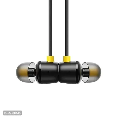 Wired BT S for vivo Y33s Earphone Original Like Wired Stereo Deep Bass Head Hands-Free Headset Earbud with Built in-line Mic Call Answer/End Button (R20, Black)