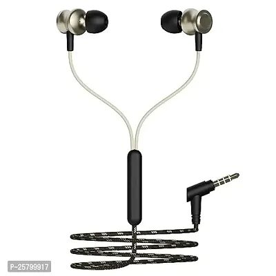 Earphones for Infinix Note 11 Pro Earphone Original Like Wired Stereo Deep Bass Head Hands-free Headset Earbud With Built in-line Mic, With Premium Quality Good Sound Stereo Call Answer/End Button, Music 3.5mm Aux Audio Jack (ST4, R-870, Black)