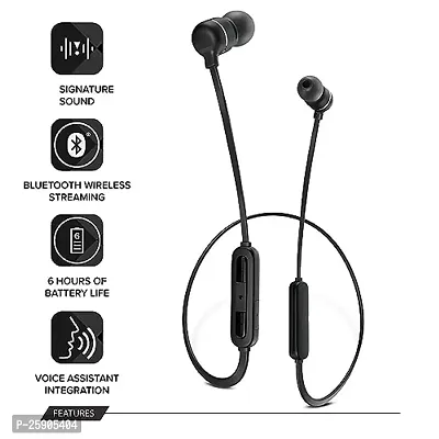 Wireless BT 346 for Xiaomi Poco F1 Original Sports Bluetooth A Wireless Earphone with Deep Bass and Neckband Hands-Free Calling inbuilt with Mic,Hands-Free Call/Music (346W,CQ12BLK)-thumb2