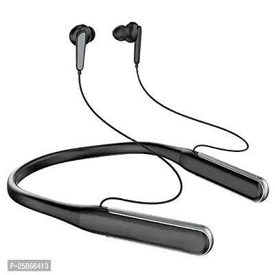 Wireless Bluetooth Headphones Earphones for Xiaomi Poco X3 Pro / Xiaomi Poco X 3 Pro Original Sports Bluetooth Wireless Earphone with Deep Bass and Neckband Hands-Free Calling inbuilt With Mic, Extra Deep Bass Hands-Free Call/Music, Sports Earbuds, Sweatproof Mic Headphones with Long Battery Life and Flexible Headset (RKZ, BS-335,BLACK)-thumb0