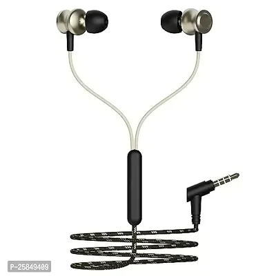 Earphones for OPP-O A77 4G / OPP-O A 77 4G Earphone Original Like Wired Stereo Deep Bass Head Hands-free Headset Earbud With Built in-line Mic, With Premium Quality Good Sound Stereo Call Answer/End Button, Music 3.5mm Aux Audio Jack (ST4, R-870, Black)-thumb0