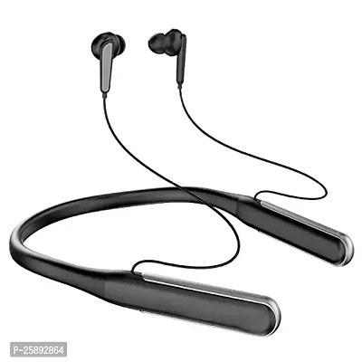 Wireless BT for vivo S6 5G Original Sports Bluetooth Wireless Earphone with Deep Bass and Neckband Hands-Free Calling inbuilt with Mic,Hands-Free Call/Music (M-335, Black)-thumb0