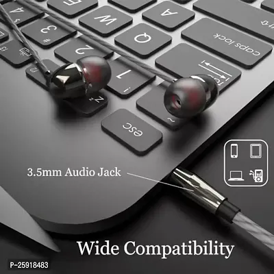 Earphones BT 831 for Huawei Mate 30 RS Porsche Design Earphone Original Like Wired Stereo Deep Bass Head Hands-Free Headset Earbud Calling inbuilt with Mic,Hands-Free Call/Music (831,CQ1,BLK)-thumb5