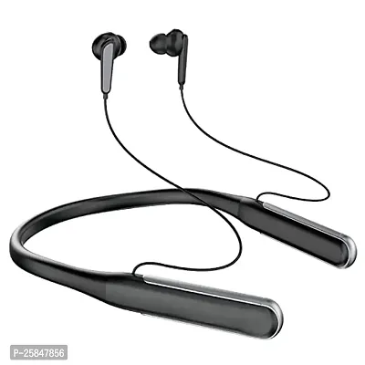 Wireless Bluetooth Headphones Earphones for vivo V27e/ V 27E Original Sports Bluetooth Wireless Earphone with Deep Bass and Neckband Hands-Free Calling inbuilt With Mic, Extra Deep Bass Hands-Free Call/Music, Sports Earbuds, Sweatproof Mic Headphones with Long Battery Life and Flexible Headset (RKZ, S-335,BLACK)-thumb0