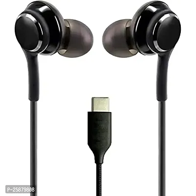 SHOPSBEST Earphones for Hyundai Elite i20 2020 Earphone Original Like Wired Stereo Deep Bass Head Hands-Free Headset Earbud with Built in-line Mic Call Answer/End Button (KC, Black)-thumb0