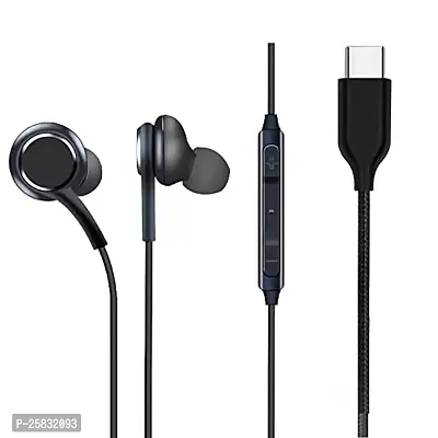 Earphones S for OPP-O 5X, OPP-O Find 9, OPP-O Mix, Razer Phone Original Adapter Like Wall Earphone with 1 Meter USB Type C Charging Data Cable (ST7, BT-AG, Black)-thumb0