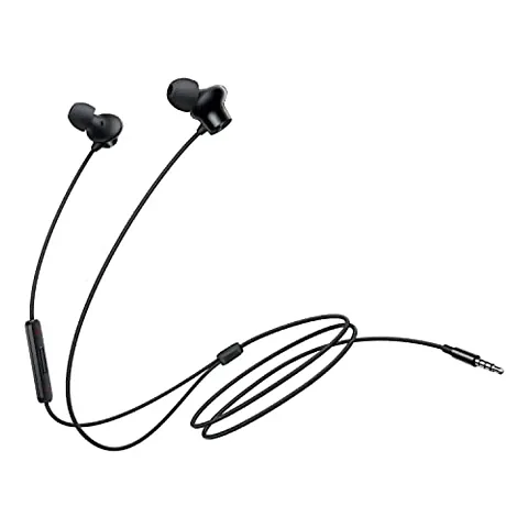 Earphones for Realme X50 Pro Player Earphone Original Like Wired Stereo Deep Bass Head Hands-free Headset Earbud With Built in-line Mic, With Premium Quality Good Sound Stereo Call Answer/End Button, Music 3.5mm Aux Audio Jack (ST2, BT-ON, Black)