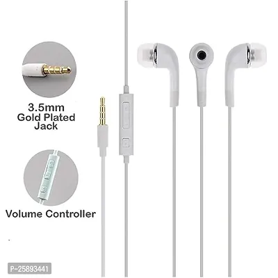 SHOPSBEST Earphones for Google Pixel 7 Earphone Original Like Wired Stereo Deep Bass Head Hands-Free Headset Earbud with Built in-line Mic Call Answer/End Button (YR,WHT)-thumb2
