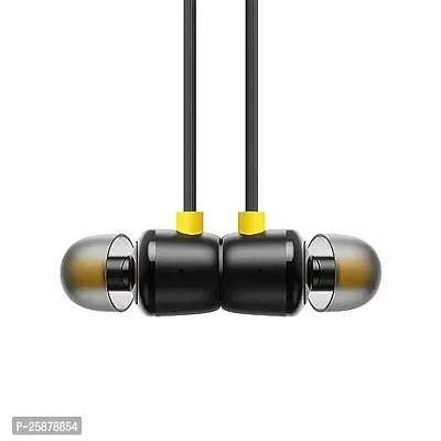 SHOPSBEST Earphones for Micromax in 1 / Micromax In1 Earphone Original Like Wired Stereo Deep Bass Head Hands-Free Headset Earbud with Built in-line Mic Call Answer/End Button (R20, Black)-thumb0