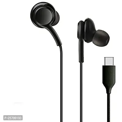 Earphones for Motorola Moto G200 5G Earphone Original Adapter Like Mobile Earphone Fast QC 3.0 with 1 Meter Type C USB Data Cable (ST7, BT-AG, Black) FT 27-thumb2