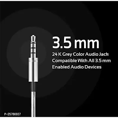 Earphones for Xiaomi Redmi Note 11 Earphone Original Like Wired Stereo Deep Bass Head Hands-free Headset Earbud With Built in-line Mic, With Premium Quality Good Sound Call Answer/End Button, Music 3.5mm Aux Audio Jack (AP-871, Black)-thumb2