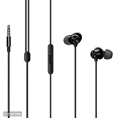 Earphones for ZTE Grand X Max 2 Earphone Original Like Wired Stereo Deep Bass Head Hands-free Headset Earbud With Built in-line Mic, With Premium Quality Good Sound Stereo Call Answer/End Button, Music 3.5mm Aux Audio Jack (ST3, BT-ONE 2, Black)