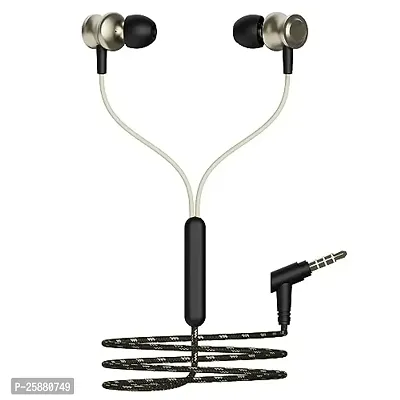 SHOPSBEST Earphones for Moto G9 Play/G 9 Play Earphone Original Like Wired Stereo Deep Bass Head Hands-Free Headset Earbud with Built in-line Mic Call Answer/End Button (870, Black)-thumb0