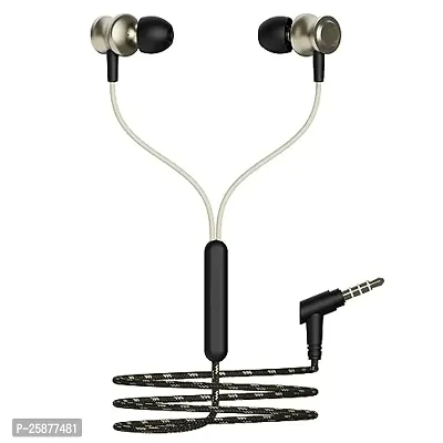 SHOPSBEST Earphones for ONE-Plus Nord N10 5G Earphone Original Like Wired Stereo Deep Bass Head Hands-Free Headset Earbud with Built in-line Mic Call Answer/End Button (870, Black)