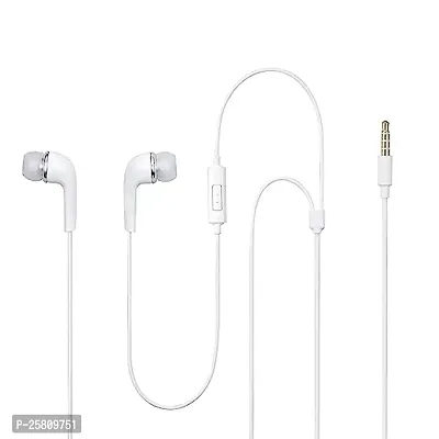 Earphones for Motorola One (P30 Play) Earphone Original Like Wired Stereo Deep Bass Head Hands-free Headset Earbud With Built in-line Mic, With Premium Quality Good Sound Stereo Call Answer/End Button, Music 3.5mm Aux Audio Jack (ST9, BT-YR, White)-thumb4