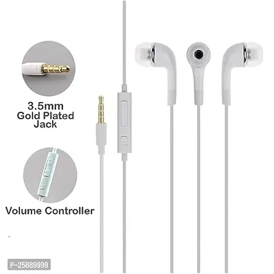 SHOPSBEST Earphones for ZTE Blade V30 Earphone Original Like Wired Stereo Deep Bass Head Hands-Free Headset Earbud with Built in-line Mic Call Answer/End Button (YR,WHT)-thumb2