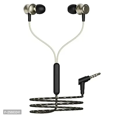 SHOPSBEST Earphones for Blackview Tab 15 Earphone Original Like Wired Stereo Deep Bass Head Hands-Free Headset Earbud with Built in-line Mic Call Answer/End Button (870, Black)