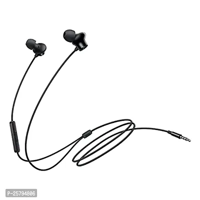 Earphones for Sony Xperia XZ2 Earphone Original Like Wired Stereo Deep Bass Head Hands-free Headset Earbud With Built in-line Mic, With Premium Quality Good Sound Stereo Call Answer/End Button, Music 3.5mm Aux Audio Jack (ST2, BT-ON, Black)