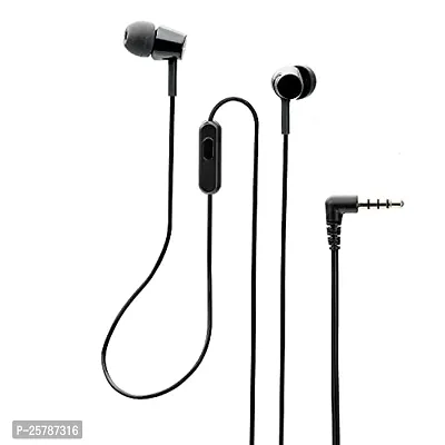 Earphones Headphones for Samsung Galaxy M31s Earphone Original Like Wired Stereo Deep Bass Head Hands-free Headset Earbud With Built in-line Mic, With Premium Quality Good Sound Call Answer/End Button, Music 3.5mm Aux Audio Jack (MP, BT, Black)-thumb4