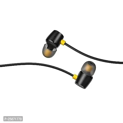 Wired BT-335 for Tecno Camon 18 Premier Earphone Original Like Wired Stereo Deep Bass Head Hands-Free Headset Earbud with Built in-line Mic Call Answer/End Button (R20, Black)-thumb4