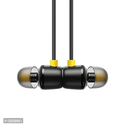 Earphones D for Meizu Note X, Maze Alpha X, Realme X, Xiaomi Redmi Note 7 Pro, Sam-Sung Galaxy A50, OPP-O K3, Xiaomi Mi A3, Sam-Sung Galaxy M30, (ST6, BT-R20, Black)