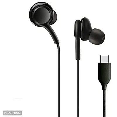 Earphones C for Motorola Edge 20 Pro Earphone Original Like Wired Stereo Deep Bass Head Hands-free Headset Earbud With Built in-line Mic, With Premium Quality Good Sound Stereo Call Answer/End Button, Music 3.5mm Aux Audio Jack (ST7, BT-AG, Black)-thumb2