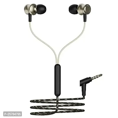Earphones C for Microsoft Surface Duo Earphone Original Like Wired Stereo Deep Bass Head Hands-free Headset Earbud With Built in-line Mic, With Premium Quality Good Sound Stereo Call Answer/End Button, Music 3.5mm Aux Audio Jack (ST4, R-870, Black)