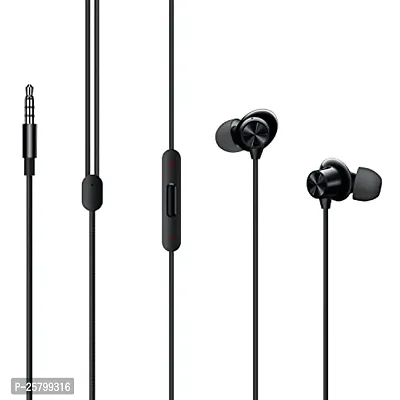 Earphones for Sam-Sung Galaxy Note 11 / Note11 Earphone Original Like Wired Stereo Deep Bass Head Hands-free Headset Earbud With Built in-line Mic, With Premium Quality Good Sound Stereo Call Answer/End Button, Music 3.5mm Aux Audio Jack (ST3, BT-ONE 2, Black)-thumb0