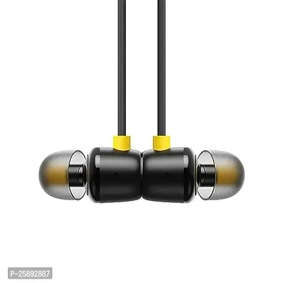SHOPSBEST Earphones for Infinix Note 12 (2023) Earphone Original Like Wired Stereo Deep Bass Head Hands-Free Headset Earbud with Built in-line Mic Call Answer/End Button (R20, Black)-thumb0