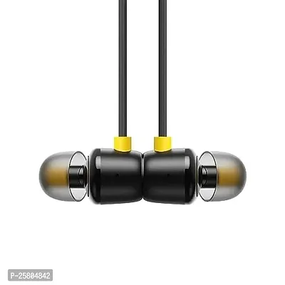 Earphones for Sam-Sung Galaxy A90 5G Earphone Original Like Wired Stereo Deep Bass Head Hands-free Headset Earbud With Built in-line Mic, With Premium Quality Good Sound Stereo Call Answer/End Button, Music 3.5mm Aux Audio Jack (ST6, BT-R20, Black)