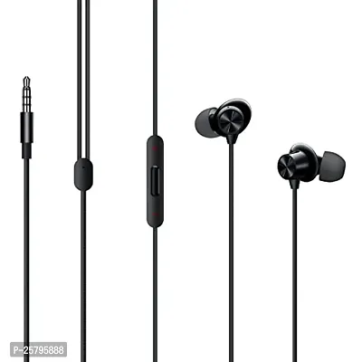 Earphones for vivo Y55 5G Earphone Original Like Wired Stereo Deep Bass Head Hands-free Headset Earbud With Built in-line Mic, With Premium Quality Good Sound Stereo Call Answer/End Button, Music 3.5mm Aux Audio Jack (ST3, BT-ONE 2, Black)-thumb5