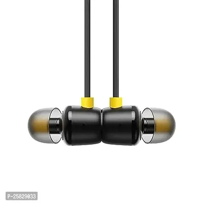 Earphones for OPP-O Reno7 SE 5G Earphone Original Like Wired Stereo Deep Bass Head Hands-free Headset Earbud With Built in-line Mic, With Premium Quality Good Sound Stereo Call Answer/End Button, Music 3.5mm Aux Audio Jack (ST6, BT-R20, Black)