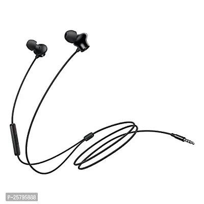 Earphones for vivo Y55 5G Earphone Original Like Wired Stereo Deep Bass Head Hands-free Headset Earbud With Built in-line Mic, With Premium Quality Good Sound Stereo Call Answer/End Button, Music 3.5mm Aux Audio Jack (ST3, BT-ONE 2, Black)-thumb4