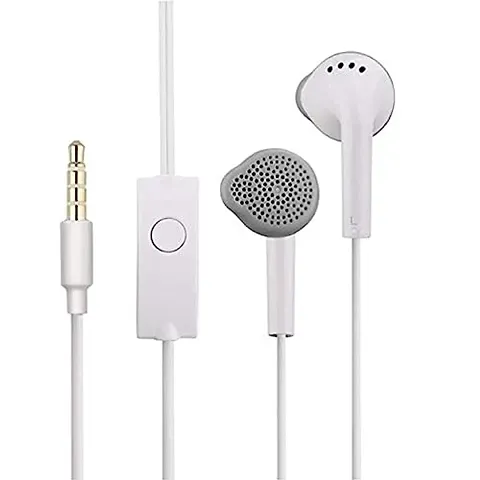 Earphones for Realme X50 Pro Player Edition Earphone Original Like Wired Stereo Deep Bass Head Hands-free Headset Earbud With Built in-line Mic, With Premium Quality Good Sound Stereo Call Answer/End Button, Music 3.5mm Aux Audio Jack (ST11, YS, White)
