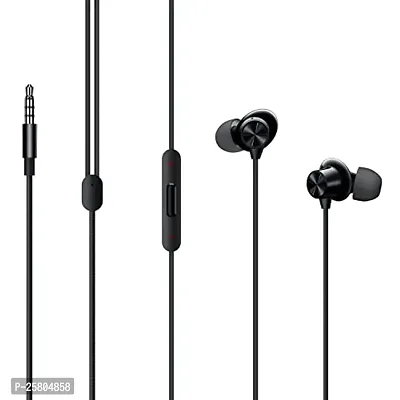 Earphones for Honor 50 Lite Earphone Original Like Wired Stereo Deep Bass Head Hands-free Headset Earbud With Built in-line Mic, With Premium Quality Good Sound Stereo Call Answer/End Button, Music 3.5mm Aux Audio Jack (ST3, BT-ONE 2, Black)-thumb5