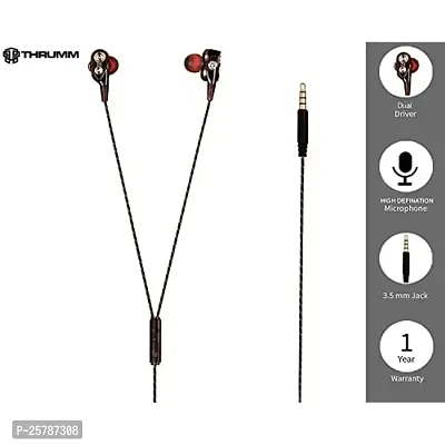 Earphones for BlackBerry Porsche Design P'9982 Earphone Original Like Wired Stereo Deep Bass Head Hands-free Headset Earbud With Built in-line Mic, With Premium Quality Good Sound Call Answer/End Button, Music 3.5mm Aux Audio Jack (APR-30, Black)-thumb4