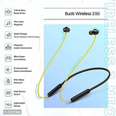 D Wireless Bluetooth Headphones Earphones for OnePlus 8 / One Plus 8 / Eight, OnePlus 8 Pro/One Plus 8 Plus/Eight, Huawei Mate 30 Pro 5G / Mate30 Pro, Blackview Max 1 / Max1 Original Sports Bluetooth Wireless Earphone with Deep Bass and Neckband Hands-Free Call/Music, Sports Earbuds, Sweatproof Mic Headphones with Long Battery Life and Flexible Headset (MP11, BLR-4, Black)-thumb5