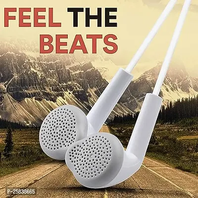 Earphones for Tecno Pova Neo 2 Earphone Original Like Wired Stereo Deep Bass Head Hands-free Headset Earbud With Built in-line Mic, With Premium Quality Good Sound Stereo Call Answer/End Button, Music 3.5mm Aux Audio Jack (ST11, YS, White)-thumb5