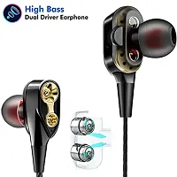 Earphones for LG Rumor Reflex LN272 Earphone Original Like Wired Stereo Deep Bass Head Hands-free Headset Earbud With Built in-line Mic, With Premium Quality Good Sound Call Answer/End Button, Music 3.5mm Aux Audio Jack (APR-30, Black)-thumb1