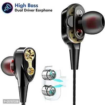 Earphones for LG Rumor Reflex LN272 Earphone Original Like Wired Stereo Deep Bass Head Hands-free Headset Earbud With Built in-line Mic, With Premium Quality Good Sound Call Answer/End Button, Music 3.5mm Aux Audio Jack (APR-30, Black)-thumb2