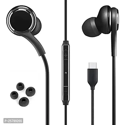 Earphones for Mahindra New TUV300 BS6 Earphone Original Like Wired Stereo Deep Bass Head Hands-free Headset Earbud With Built in-line Mic, With Premium Quality Good Sound Stereo Call Answer/End Button, Music 3.5mm Aux Audio Jack (ST1, BT-A-KG, Black)-thumb2