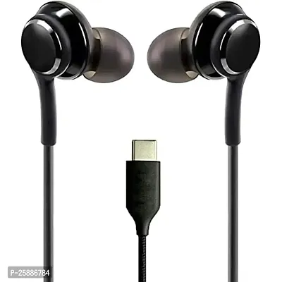 SHOPSBEST Earphones for HTC Desire 21 Pro 5G Earphone Original Like Wired Stereo Deep Bass Head Hands-Free Headset Earbud with Built in-line Mic Call Answer/End Button (KC, Black)-thumb0