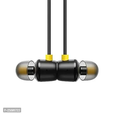 Earphones for ZTE Blade 20 Pro 5G Earphone Original Like Wired Stereo Deep Bass Head Hands-free Headset Earbud With Built in-line Mic, With Premium Quality Good Sound Stereo Call Answer/End Button, Music 3.5mm Aux Audio Jack (ST6, BT-R20, Black)